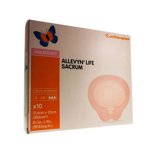 Smith & Nephew Allevyn Life Advanced Foam Wound Dressing (5-layer), Sacrum, Large, 21.6cmx23cm 10 each/box, 66801307