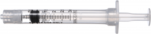 Sol - Care 3 ml Luer Lock Safety Syringe without Needle 100/Box 800 /case 120006IM - A Medi Supplies