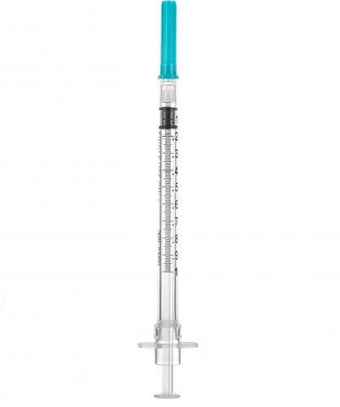 compare product Sol-M Syringe & Needle 1cc 28g X 0.5in Fixed Needle 100/box 10 Box/case 100067IM