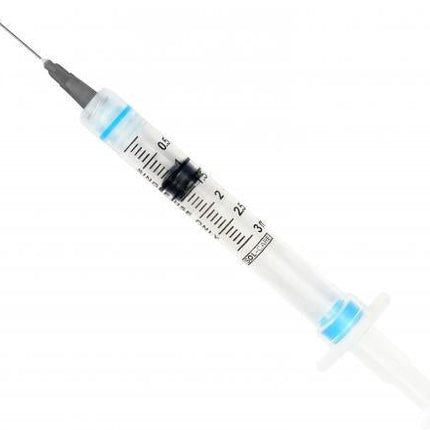 Sol - M Syringe & Needle 3cc 22g X 1in L/l Sol - care Safety Retract 100/box 8 Box/case 100085IM - A Medi Supplies