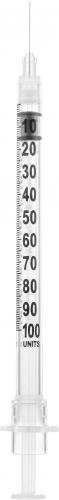 compare product Sol-M Syringe & Needle Insulin W/fixed Needle 1cc 28g X 0.5in 100/box 100071IM