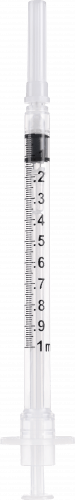 Sol - M Syringe & Needle Tb 1cc 25g X 5/8in Fixed Safety Sol - care 100/box 10 Box/case 100018IM - A Medi Supplies