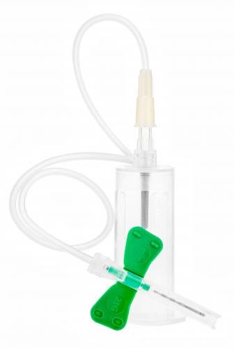Sol - M Needle Hypo 21g X 3/4in X 12in Safety Blood Coll W/holder 25/box 8 Box/case 110201030002 - A Medi Supplies
