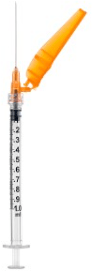 Sol - M Syringe & Needle Safety Combo 1cc 30g X 0.5in 50/box 6 Box/case 13005SN - A Medi Supplies