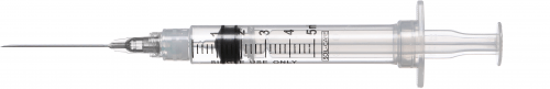 Sol - M Sol - Care 5mL Luer Lock Safety Syringe w/ Exch Needle 22G x 1 1/2", 100/box 140076IM - A Medi Supplies