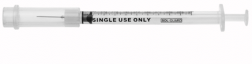 Sol - M Syringe & Needle Safety Tb W/fixed Needle 1cc 25g X 5/8in 100/box 8 box/case 200018SG - A Medi Supplies