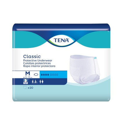 TENA® Classic Protective Underwear, Medium, 34" to 44" White 20 each/bag, 4 bag/case 72513 - A Medi Supplies