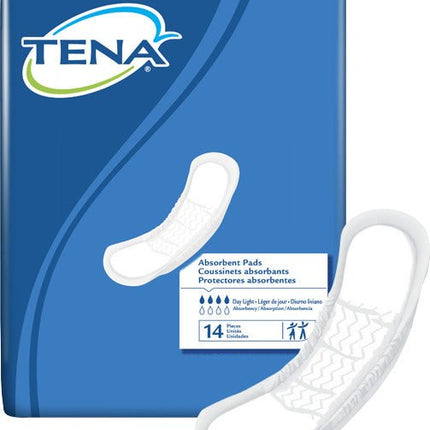 Tena Day Light Pads W/ Adhesive Strip, Bag of 14 / Case of 84, 62326 - A Medi Supplies