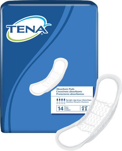Tena Day Light Pads W/ Adhesive Strip, Bag of 14 / Case of 84, 62326 - A Medi Supplies