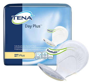 compare product Tena Day Plus Pads W/ Wetness Indicator, Yellow, Bag of 40 / Case of 80, 62618