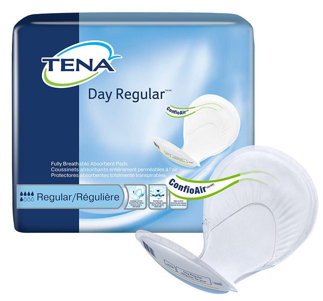 Tena Day Regular Pads W/ Wetness Indicator, Blue, Bag of 46 / Case of 92, 62418 - A Medi Supplies