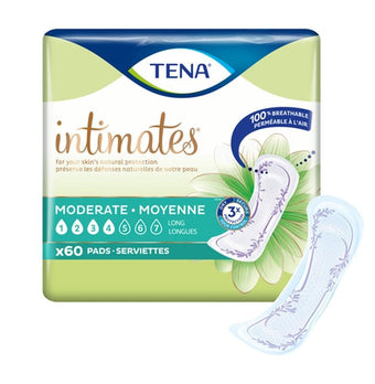 compare product Tena Intimates Pads Moderate Absorbency Long 12 Inch, Case of 180 , 54375