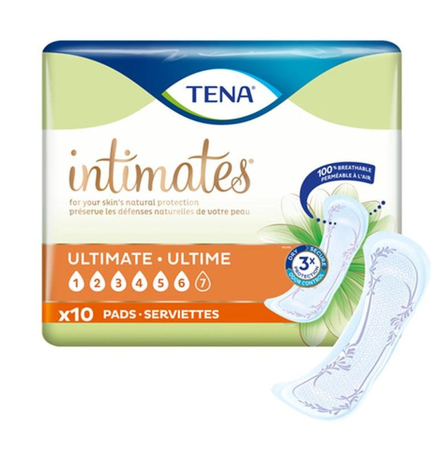 Tena Intimates Ultimate Pads W/ Adhesive Strip Triple Protection 16", Case Of 40, 54427 - A Medi Supplies