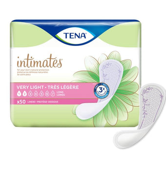 compare product Tena Intimates Very Light Liner Long, CS/4BG (BG/50), 54291