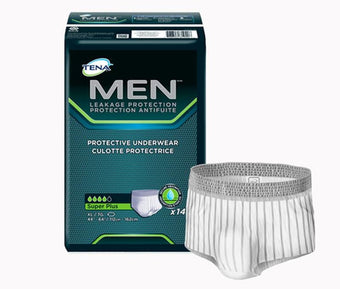 compare product TENA® MEN™ Protective Incontinence Underwear Super Absorbency X-Large 14/Bag 56/Case 81920