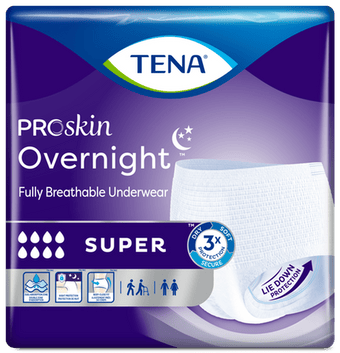 compare product Tena Proskin Protective Underwear Overnight, Super, Medium (34