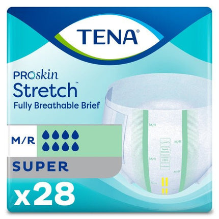 TENA® ProSkin Stretch™ Super Brief, M/R, 33" - 52" 28 each/bag, 2 bag/case 67902 - A Medi Supplies