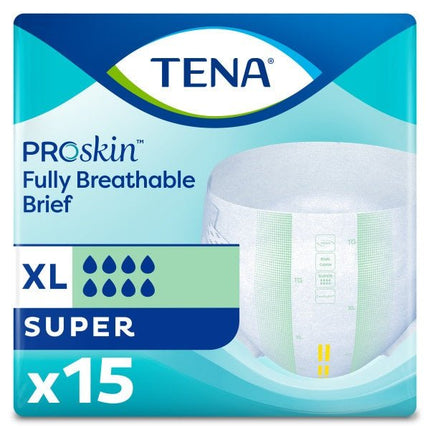 TENA® ProSkin™ Super Briefs, XL, 60" to 64" Green 15 each/bag, 4 bag/case 68011 - A Medi Supplies