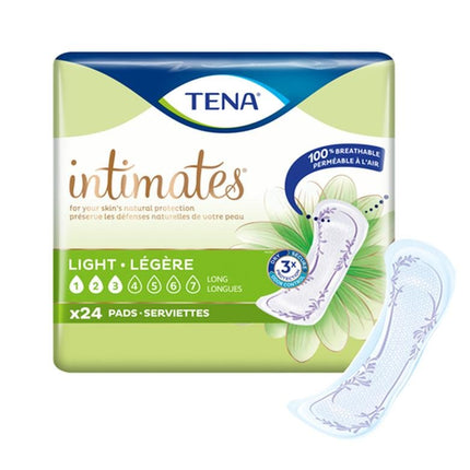 Tena Serenity Intimates Ultra Thin Light Pads 10" Long, Case of 144, 54344 - A Medi Supplies