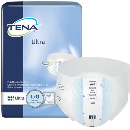 Tena Ultra Brief, Large Size 48in - 59in, Blue, Bag of 40 / Case of 80, 67300 - A Medi Supplies