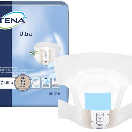 Tena Ultra Brief, X - large Size 60in - 64in, Blue, Bag of 15 / Case of 60, 68010 - A Medi Supplies