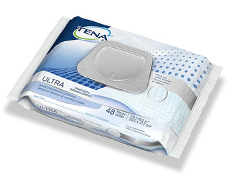 compare product Tena Washcloths Scent Free, Pack of 48, 65722