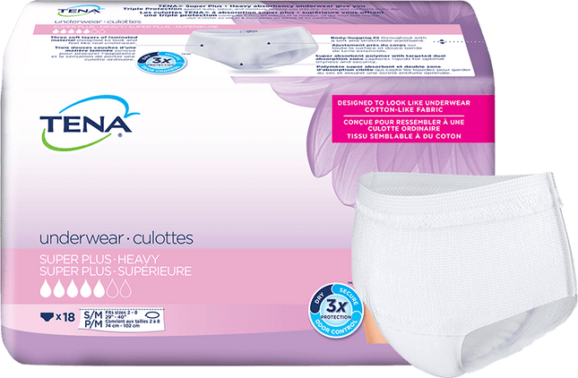 Tena Women Protective Underwear, Small/medium 29in X 40in, Bag Of 18 / Case Of 72, 54285 - A Medi Supplies