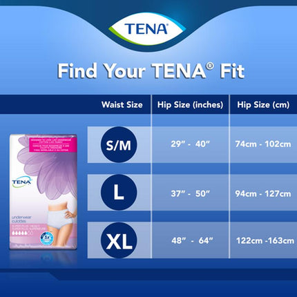 Tena Women Protective Underwear, Super Plus Heavy, X - Large, Case of 64, 54287 - A Medi Supplies