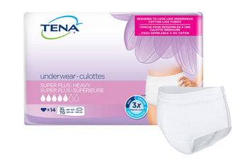 compare product Tena Women Protective Underwear, Super Plus Heavy, X-Large, Case of 64, 54287