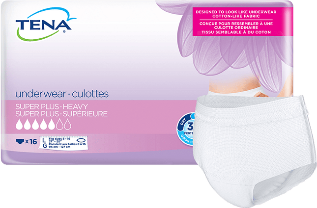 Tena Women's Super Plus Absorbent Underwear LG (37 - 50"), Case Of 64, 54286 - A Medi Supplies