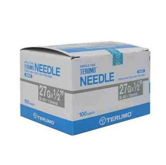 Terumo Hypodermic Needle, Regular Wall, L1/2" 27GA 100 each/box, 10 box/case NN - 2713R / NN2713R - A Medi Supplies