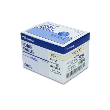 Terumo Hypodermic Needle, Thin Wall, L1" OD 19GA, 100 each/box, 10 box/case NN - 1925R / NN1925R - A Medi Supplies