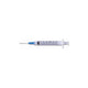 Terumo Hypodermic Syringe, with L1 - 1/2" ODSEC 20GA Ultra Thin Wall Needle, 0.1cc Graduation, 3cc, 100 each/box, 10 box/case, SS - 03L2038 / SS03L2038 - A Medi Supplies