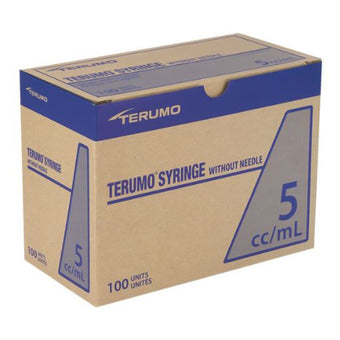 compare product Terumo Hypodermic Syringe, Without Needle, 0.2cc Graduation, 5cc, 5 mL Luer Lock Tip, 100 each/box, 6 box/case, SS-05L / SS05L