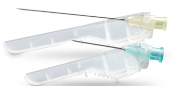 compare product Terumo Safety Hypodermic Needle SurGuard3™ 1 Inch Length 21 Gauge Regular Wall Hinged Safety Needle 100 each/box, 8 box/case  SG3-2125