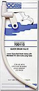 Urocare Quick Drain Valve With White Rubber Tubing, Size Medium 18in, 1 Each, 700118 - A Medi Supplies