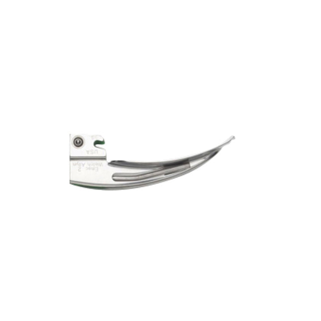 Welch Allyn English Macintosh Fiber Optic Laryngoscope Blade, Halogen, Size 2, L116mm 69212