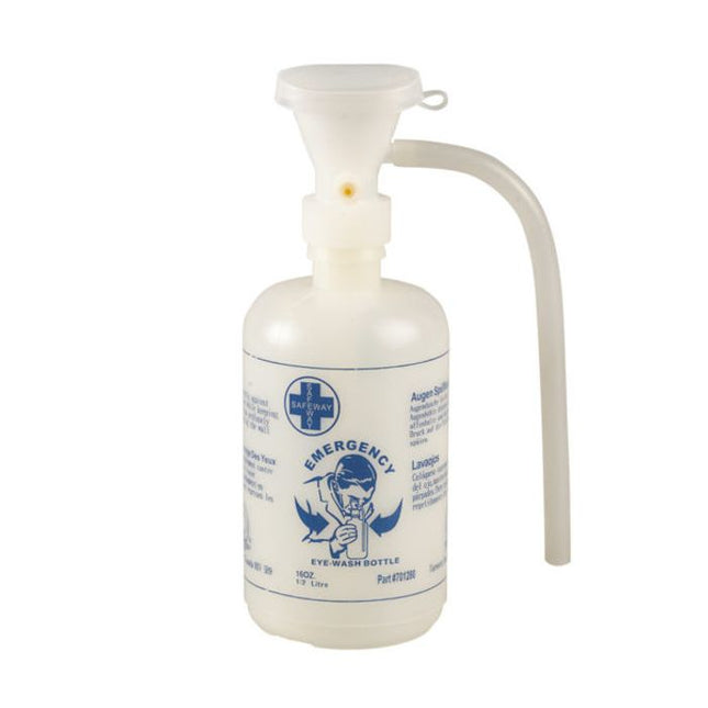 Wasip Empty Eyewash Bottle with Eye Cup, 500 mL, Bottle, 1 EA, F4573301