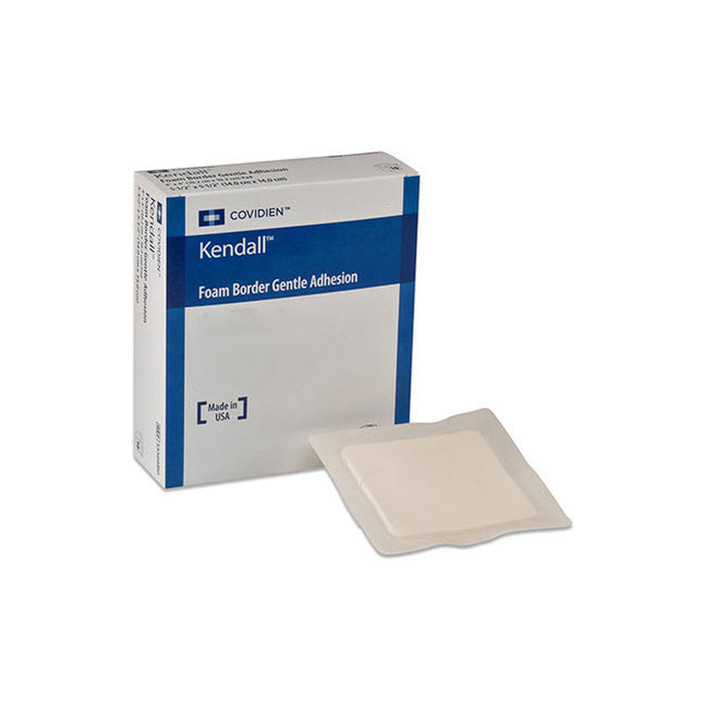 Cardinal Health Kendall Gentle Bordered Foam Dressing With Silicone Adhesive, With Pad 3.5x3.5 10 each/box, 5 box/case  55544BG