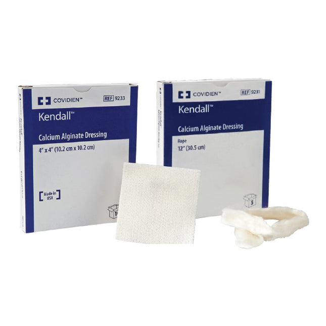 Cardinal Health Kendall Calcium Alginate Dressing, 4 in. x 4 in. (10 cm x 10 cm) 10 each/box, 5 box/case 9233-